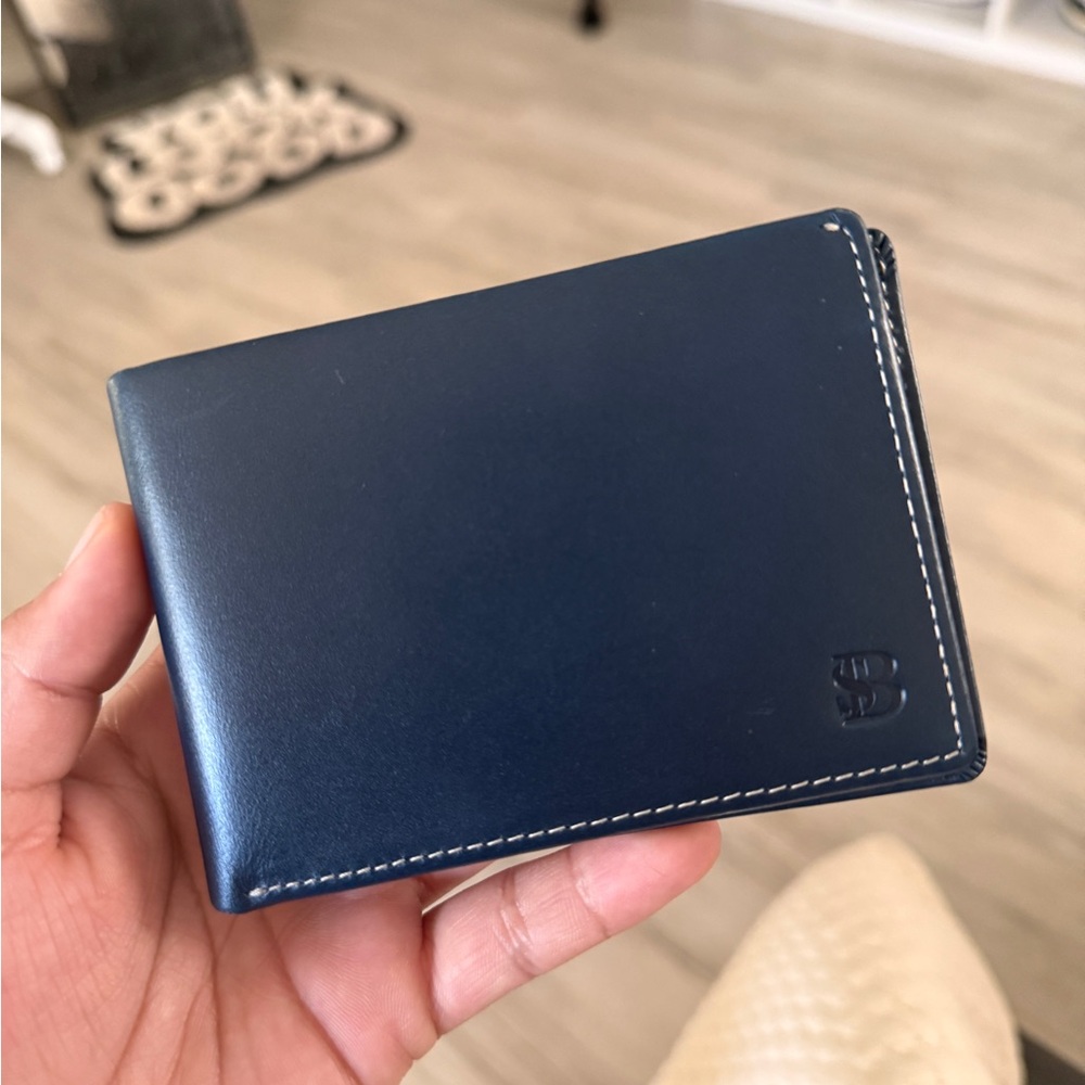Men's Blue Leather Wallet